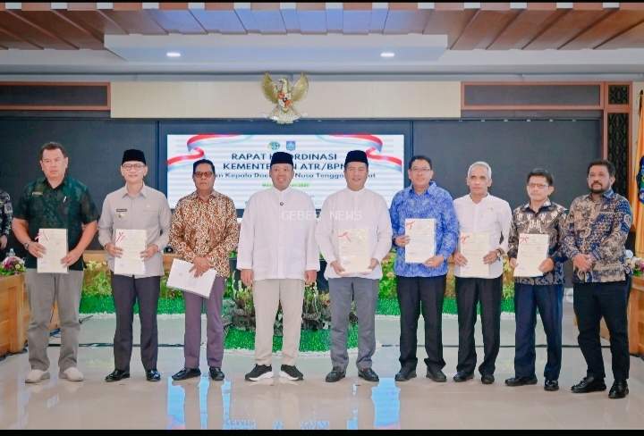 Rapat Koordinasi Kementrian ATR/BPN Bersama Gubernur NTB dan Seluruh Kepala Daerah Se-Nusa Tenggara Barat